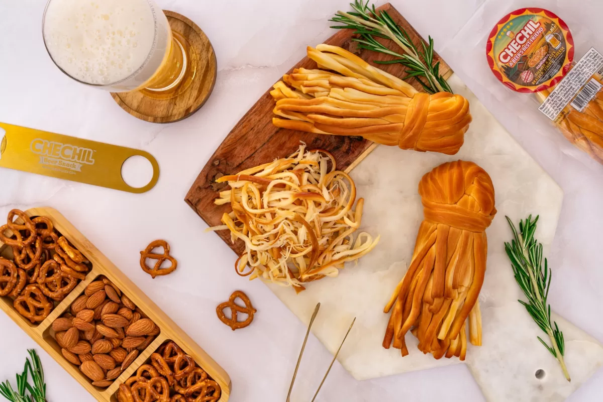 Chechil Smoked Braided String-Cheese – The Ultimate Beer And Cheese Pairing, Hand-Braided And Lightly Smoked.